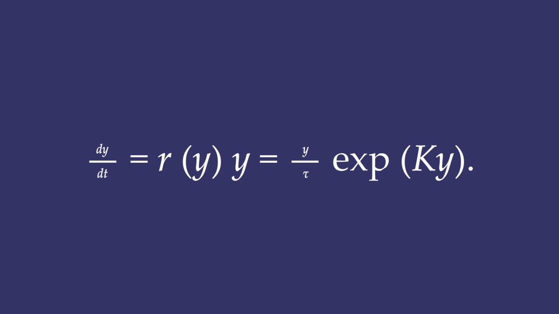 equation discussed in the article on a blue background